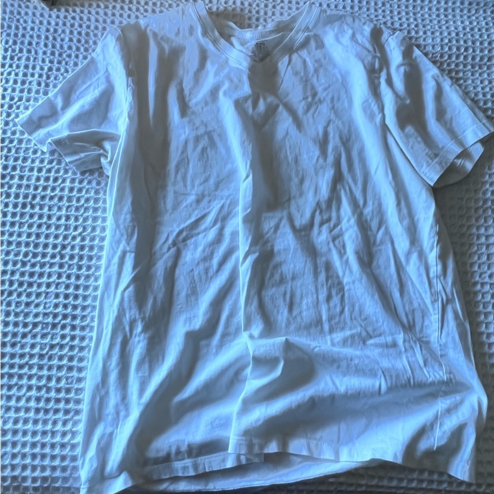 BOMBAS Pima Cotton V-Neck T-Shirt MENS LARGE - Picture 7 of 7